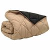 vidaXL Winterbettdecke Schwarz und Taupe 240 x 260 cm Mikrofaser