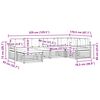 vidaXL Outdoor-Sofagarnitur mit Kissen 6 pcs Natur und Beige