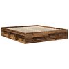 vidaXL Bettgestell ohne Matratze Altholz-Optik 200x200cm Holzwerkstoff