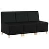 vidaXL Modulares Armfreies Sofa 3 stk. Schwarz Kunstleder