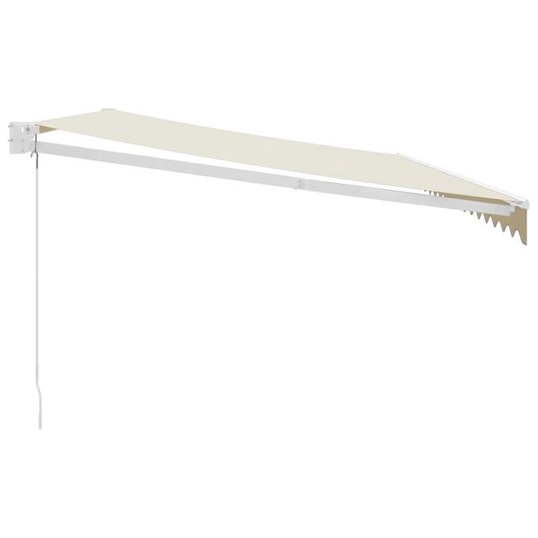 vidaXL Markise Einziehbar Creme 5x3 m Stoff und Aluminium