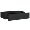 vidaXL Wandregale mit Schubladen 2 Stk. Schwarz 40x23,5x10 cm MDF