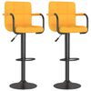 vidaXL Barhocker 2 Stk. Senfgelb Stoff
