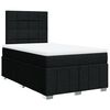 vidaXL Boxspringbett mit Matratze Schwarz 120x190 cm Stoff