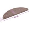 vidaXL Stufenmatten Selbstklebend 10 Stk. 56x17x3 cm Hellbraun Halbrund