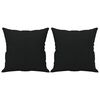 vidaXL 2-Sitzer-Sofa mit Kissen Schwarz 120 cm Mikrofasergewebe