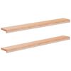 vidaXL Fensterb&auml;nke 2 stk. Natur 120 x 20 x 2 cm Massivholz Buche