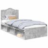 vidaXL Bettrahmen Beton Grau 75 x 190 cm Massives Kiefernholz