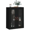 vidaXL Wandschrank Schwarz 69,5x34x90 cm