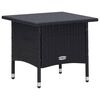 vidaXL 3-tlg. Garten-Lounge-Set mit Kissen Poly-Rattan Schwarz