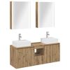 vidaXL Badezimmerschrank-Set 5 stk. Artisan-Eiche Holzwerkstoff