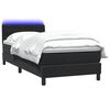vidaXL Boxspringbett mit Matratze & LED Schwarz 100x210 cm Samt