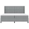 vidaXL Boxspringbett mit Matratze Hellgrau 200 x 200 cm Stoff