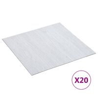 vidaXL PVC-Fliesen Selbstklebend 20 Stk. 1,86 m² Weiß