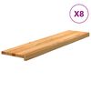 vidaXL Treppenstufen 8 Stk. Hellbraun 110x25x2 cm Massivholz Eiche
