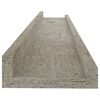 vidaXL Wandregale 2 Stk. Betongrau 60x9x3 cm