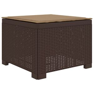 vidaXL 1-Sitzer Garten-Sofa mit Kissen Rattan-Look PP Braun