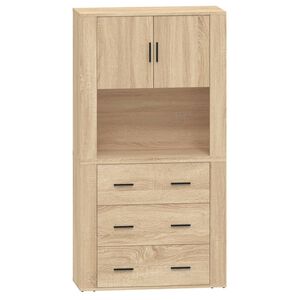 vidaXL Highboard Sonoma-Eiche Holzwerkstoff