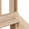 vidaXL Massivholzbett mit Regal ohne Matratze 135x190 cm Kiefernholz