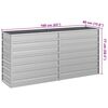 vidaXL Garten-Hochbeet 160x40x77 cm Verzinkter Stahl Silber