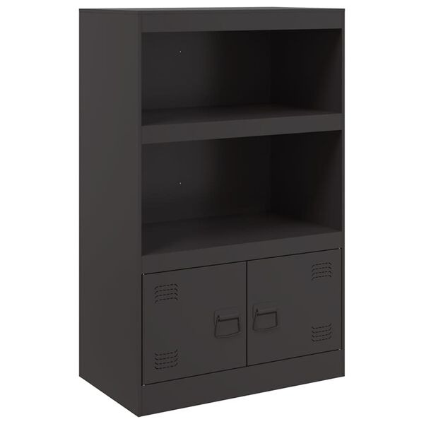 vidaXL Sideboard Schwarz 67x39x107 cm Stahl