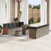 vidaXL Gartensofa-set mit Kissen 11 pcs Grau