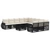 vidaXL Gartensofa-set 12 stk. Schwarz und Cremewei&szlig; 100 x 55 x 73 cm