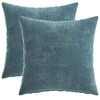 vidaXL Kissenbezug 2 stk. HEERLEN Blau 35 x 35 cm Chenille-Stoff