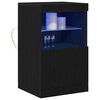 vidaXL LED-Sideboard Schwarz Eichen-Optik 41 x 37 x 67 cm