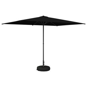 vidaXL Garten-Schirm mit Fu&szlig; Rechteckig 2 x 3 m Polyester Schwarz