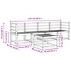 vidaXL Outdoor-Sofagarnitur 5 pcs Natur Massivholz Akazie