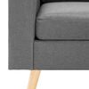 vidaXL 3-Sitzer-Sofa mit Hocker Hellgrau Stoff