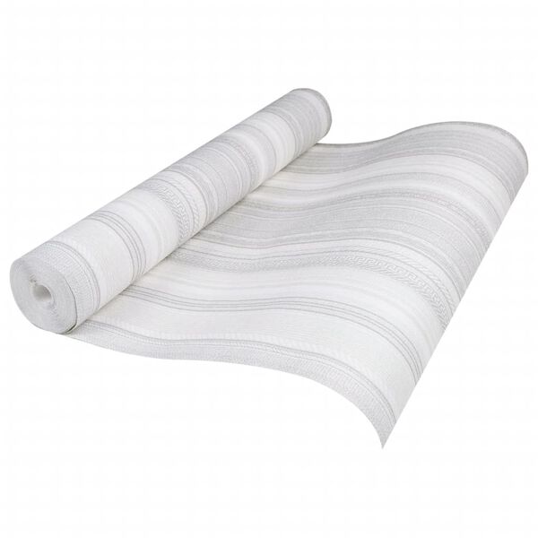 vidaXL Vliestapete 3D Streifenmuster Grau 10x0,53 m