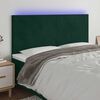 vidaXL LED Kopfteil Dunkelgr&uuml;n 160x5x118/128 cm Samt