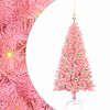 vidaXL Weihnachtsbaum mit 150 LEDs mit Ständer Rosa 120 cm PVC