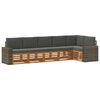 vidaXL Ecksofa Set 6 pcs Natur und Anthrazit Massivholz Akazie