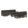 vidaXL Gartensofa-set 11 pcs Grau Poly-Rattan