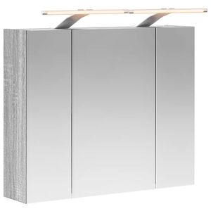 vidaXL Badezimmerspiegelschrank Graues Sonoma 60 x 14,5 x 50 cm