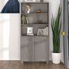 vidaXL Highboard HAMAR Massivholz Kiefer Hellgrau