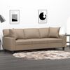 vidaXL 3-Sitzer-Sofa mit Kissen Cappuccino-Braun 180 cm Kunstleder