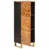 vidaXL Highboard Braun und Schwarz 40x33,5x110 cm Massivholz Mango