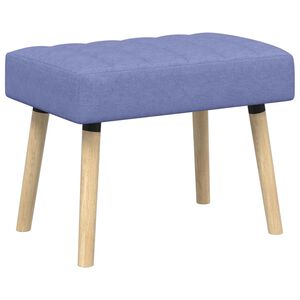 vidaXL Kanalgepolsterte Bank Jeans blau 60 x 40 x 45 cm Stoff