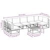 vidaXL Garten-Sofa-Set mit Kissen 8 pcs Schwarz Aluminium
