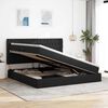vidaXL Bett mit Stauraum und LED Schwarz 200 x 200 cm Polyester