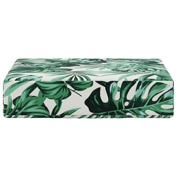 vidaXL Sitzkissen f&uuml;r Outdoor Blattmuster 40 x 40 x 8 cm