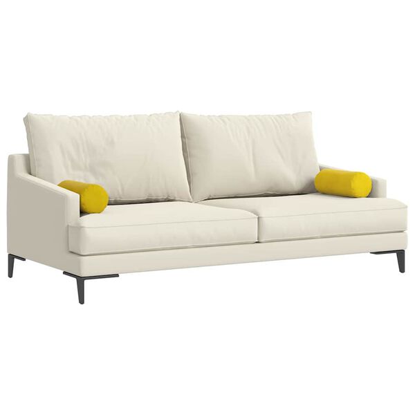 vidaXL Bolsterkissen 2 St&uuml;ck Gelb &Oslash; 15 x 40 cm Cordstoff