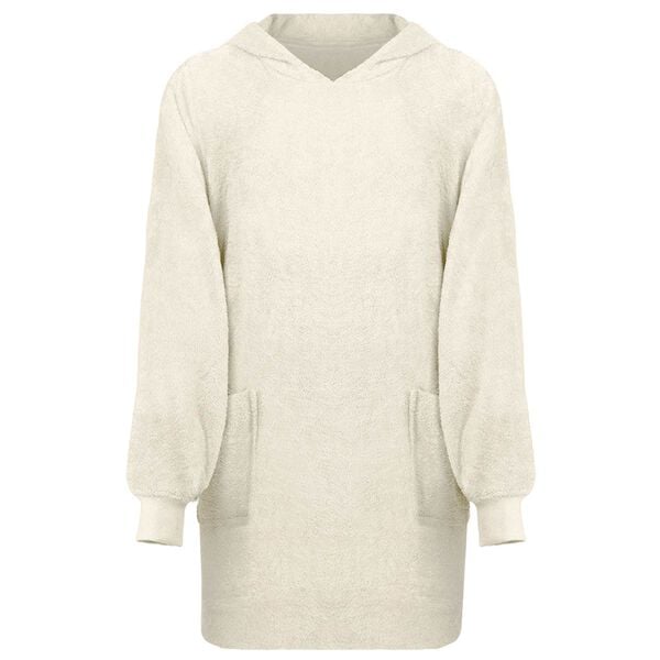 vidaXL Decken-Hoodie KINN Creme L Baumwolle
