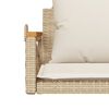 vidaXL H&auml;ngesessel mit Kissen Beige 63x62x40 cm Poly Rattan