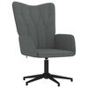 vidaXL Relaxsessel mit Hocker Dunkelgrau Stoff