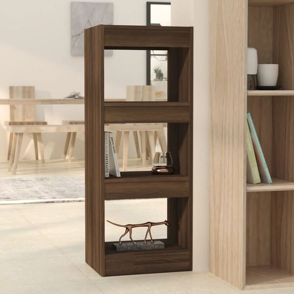 vidaXL Bücherregal/Raumteiler Braun Eiche 40x30x103cm Holzwerkstoff